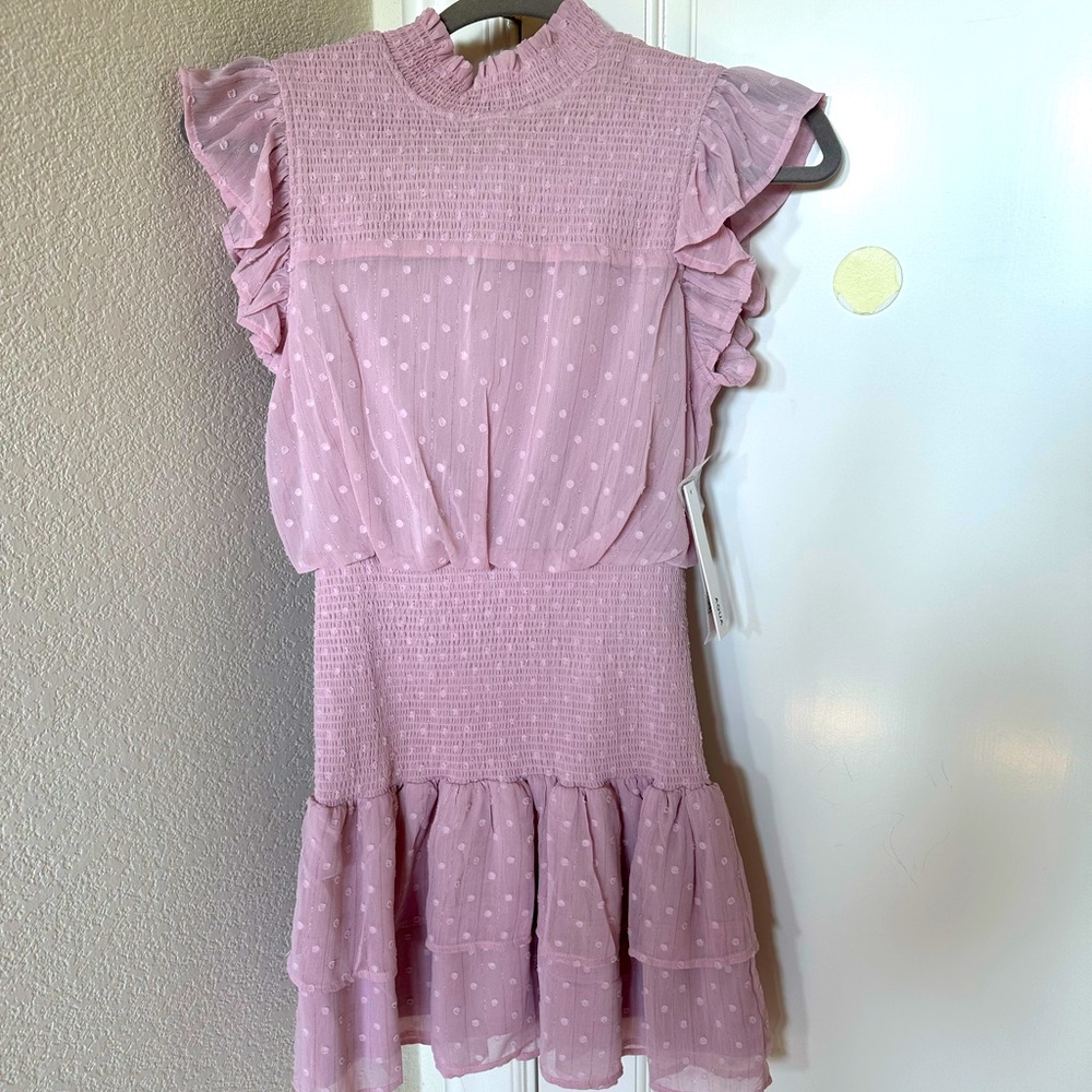 AQUA BRAND NEW with tags light pink mini dress Size XS